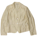 Vintage Womens 2 Button Blazer Jacket IT 44 Medium Yellow Silk