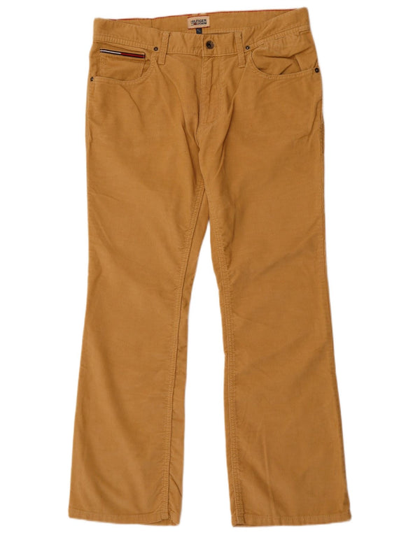 Tommy Hilfiger Mens Bootcut Corduroy Trousers  W34 L30 Beige Cotton