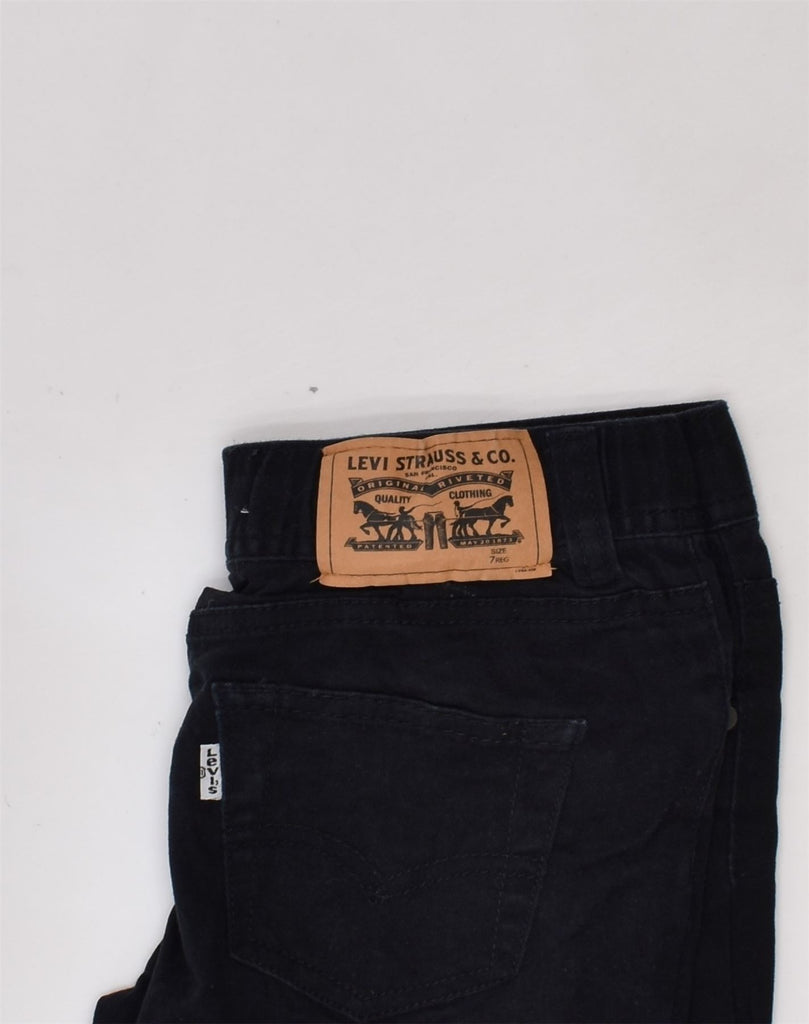 LEVI'S Boys Regular Denim Shorts 6-7 Years W22 Black Cotton | Vintage Levi's | Thrift | Second-Hand Levi's | Used Clothing | Messina Hembry 