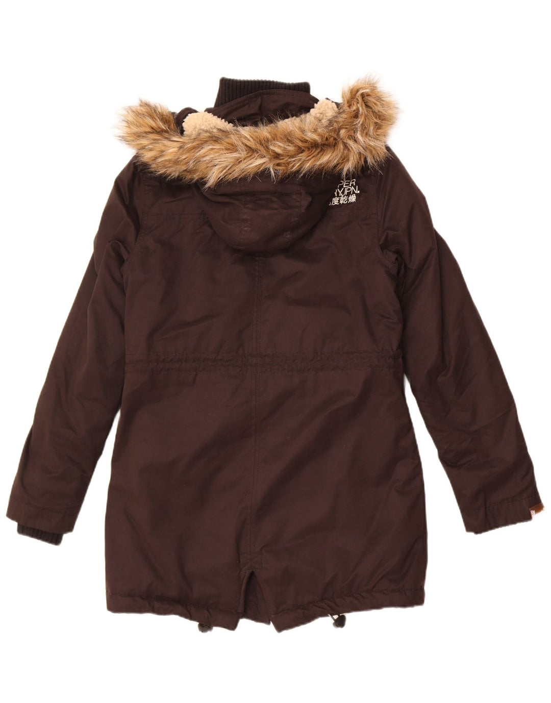 Superdry Womens The windparka Hooded Parka Jacket UK 14 Medium Black