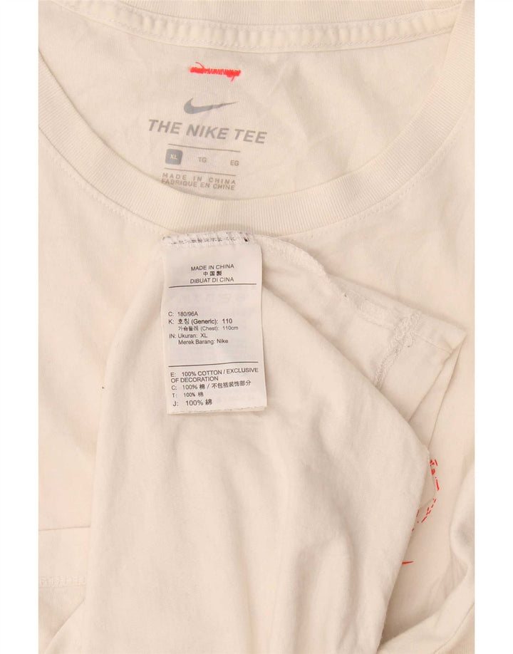 Nike Mens Graphic T-Shirt Top XL White Cotton