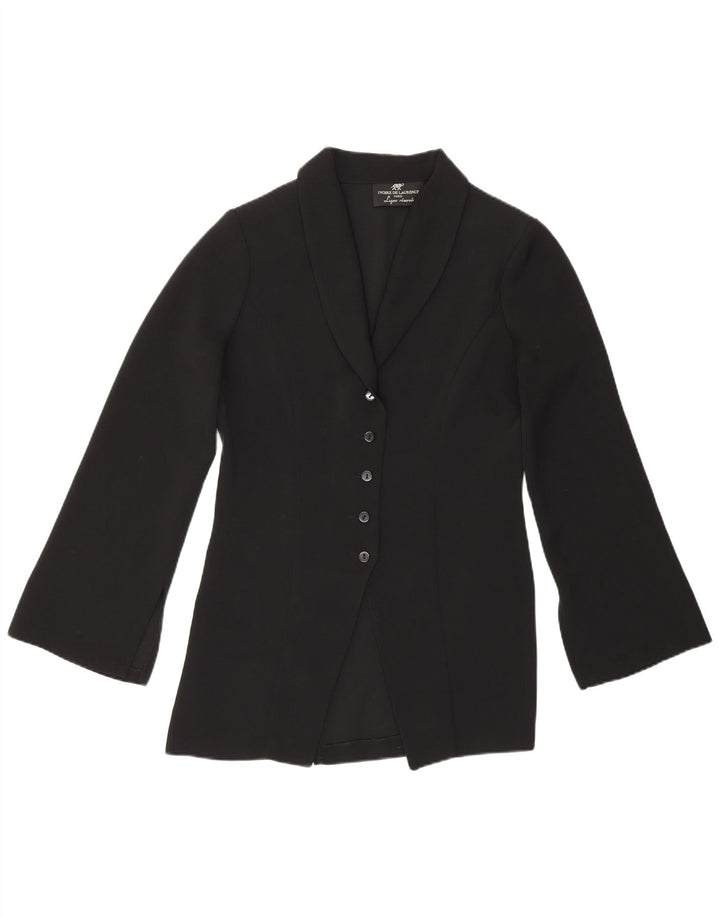 Ivoire de Laurence Womens Shirt Blouse UK 8 Small Black Polyester