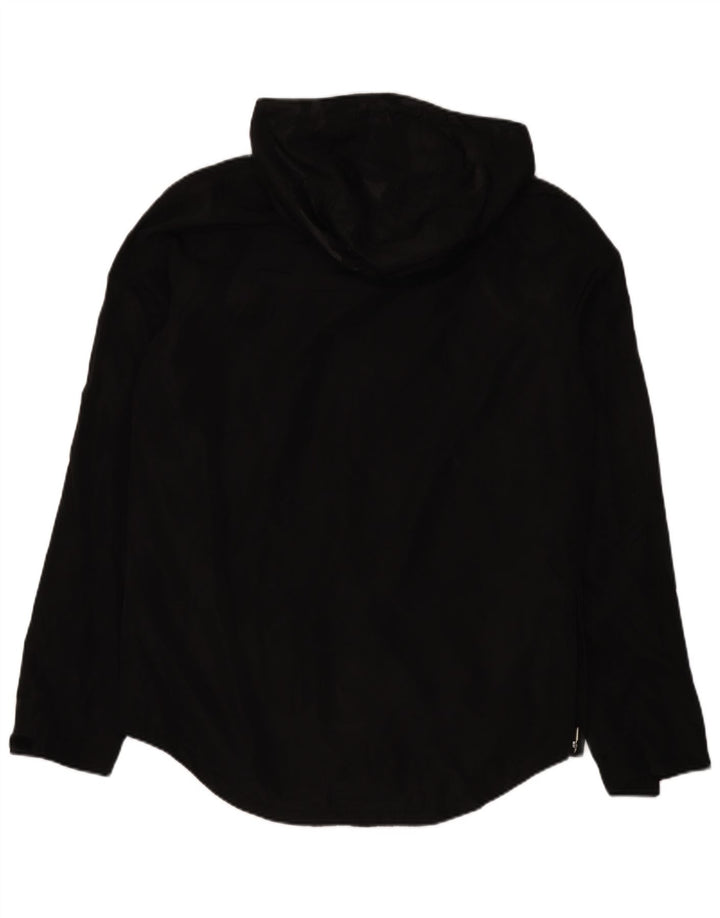 Superdry Mens Hooded Pullover Rain Jacket UK 40 Large Black Polyester