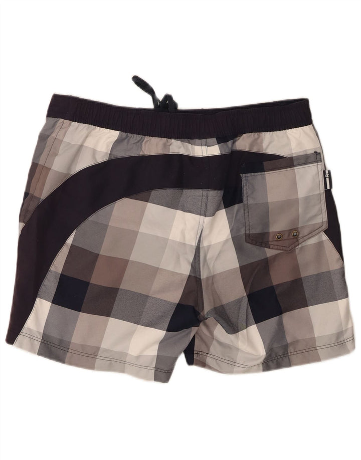 Champion Mens Swimming Shorts Large  Grey Check Polyester