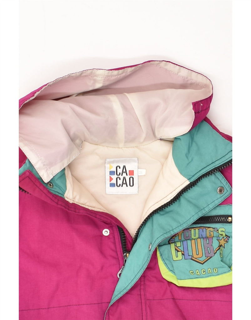 VINTAGE Boys Hooded Windbreaker Jacket 4-5 Years Pink Colourblock | Vintage Vintage | Thrift | Second-Hand Vintage | Used Clothing | Messina Hembry 