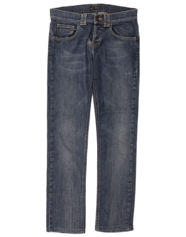 Armani Womens Slim Jeans W26 L29 Blue Cotton