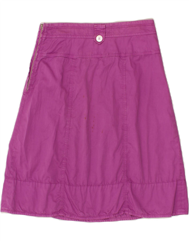 HENRY COTTONS Womens A-Line Skirt IT 44 Medium W28 L23 Pink Cotton Vintage Henry Cottons and Second-Hand Henry Cottons from Messina Hembry 