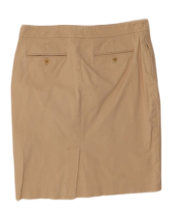 Ralph Lauren Womens Straight Skirt US 6 Medium W32 Beige Cotton