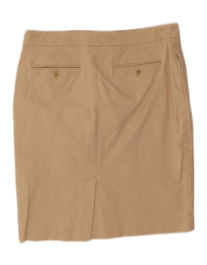 Ralph Lauren Womens Straight Skirt US 6 Medium W32 Beige Cotton