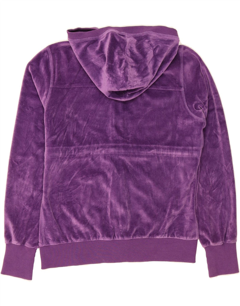 CHAMPION Womens Heritage Fit Velour Zip Hoodie Sweater UK 18 XL Purple Vintage Champion and Second-Hand Champion from Messina Hembry 