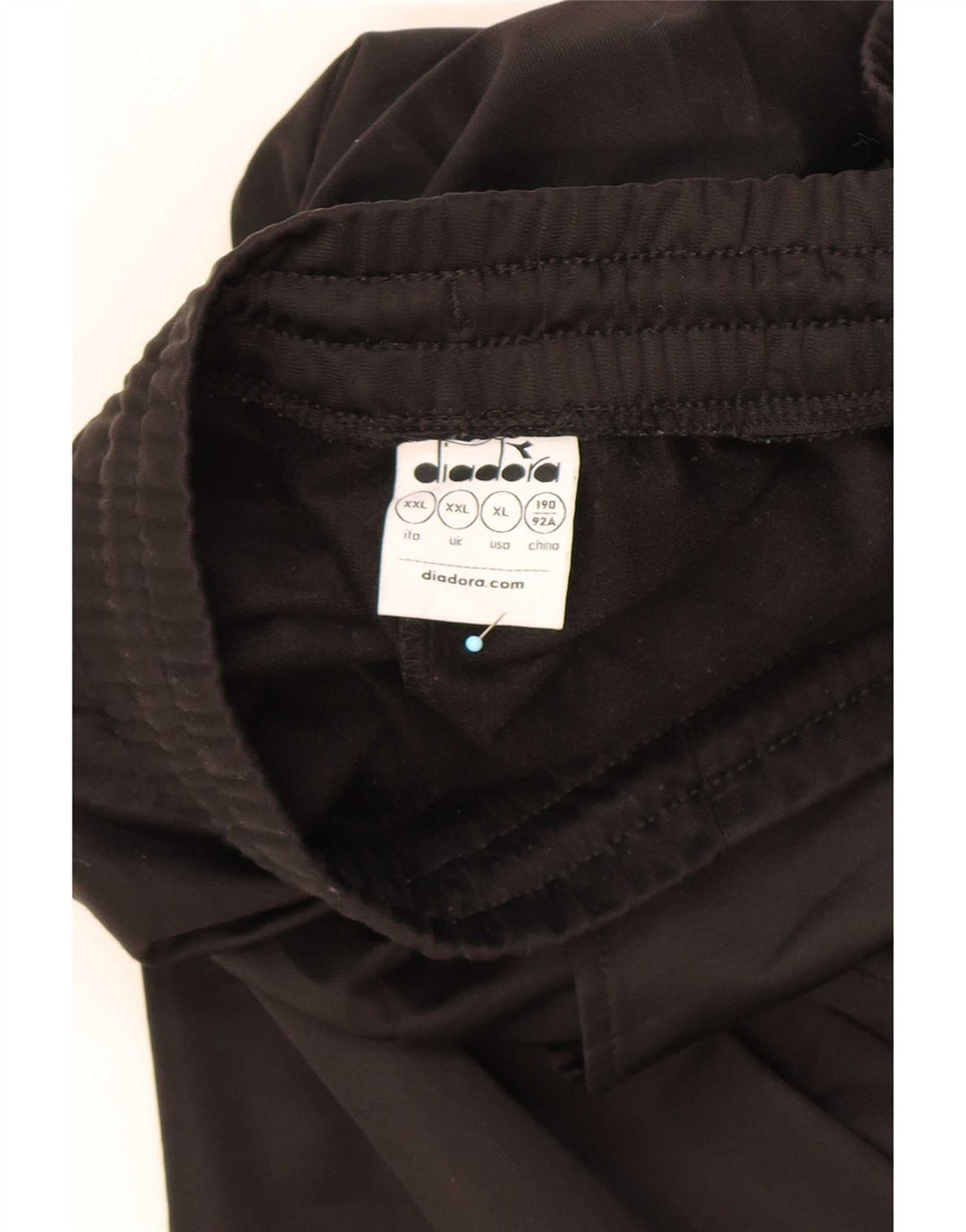 Diadora Mens Tracksuit Trousers Joggers 2XL Black Polyester