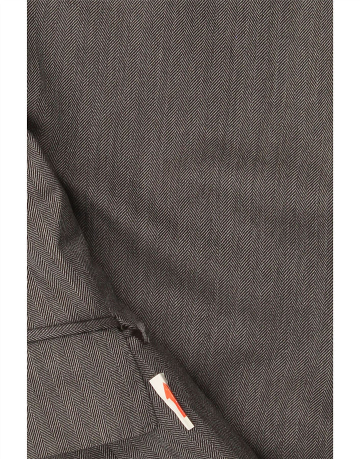 Aquascutum Mens 3 Button Blazer Jacket UK 40 Large Grey Wool