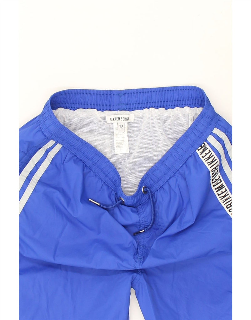 BIKKEMBERGS Boys Sport Shorts 11-12 Years Blue Polyester | Vintage Bikkembergs | Thrift | Second-Hand Bikkembergs | Used Clothing | Messina Hembry 