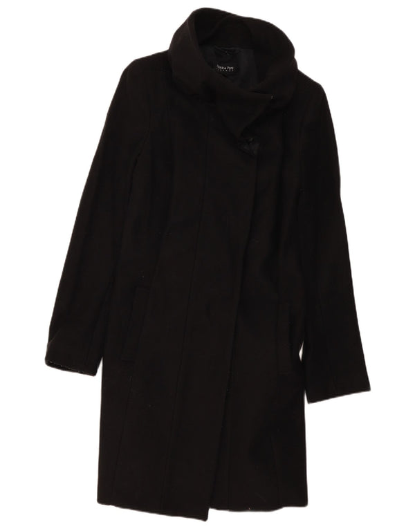 Patrizia Pepe Womens Overcoat IT 42 Medium Black Wool