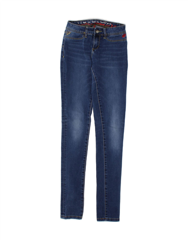 DESIGUAL Womens Skinny Jeans W24 L32 Blue Cotton Vintage Desigual and Second-Hand Desigual from Messina Hembry 