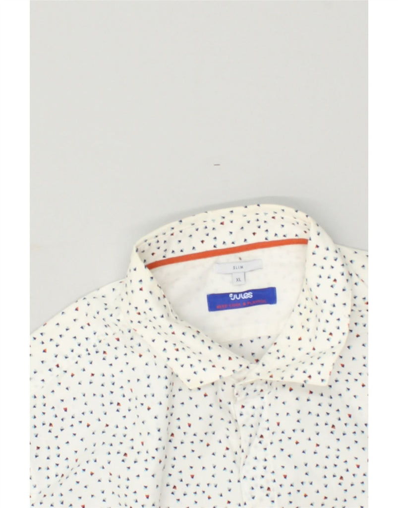 JULES Mens Slim Shirt XL White Cotton | Vintage Jules | Thrift | Second-Hand Jules | Used Clothing | Messina Hembry 