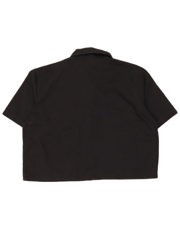 Dickies Womens Short Sleeve Shirt UK 16 Large Black Polyester
