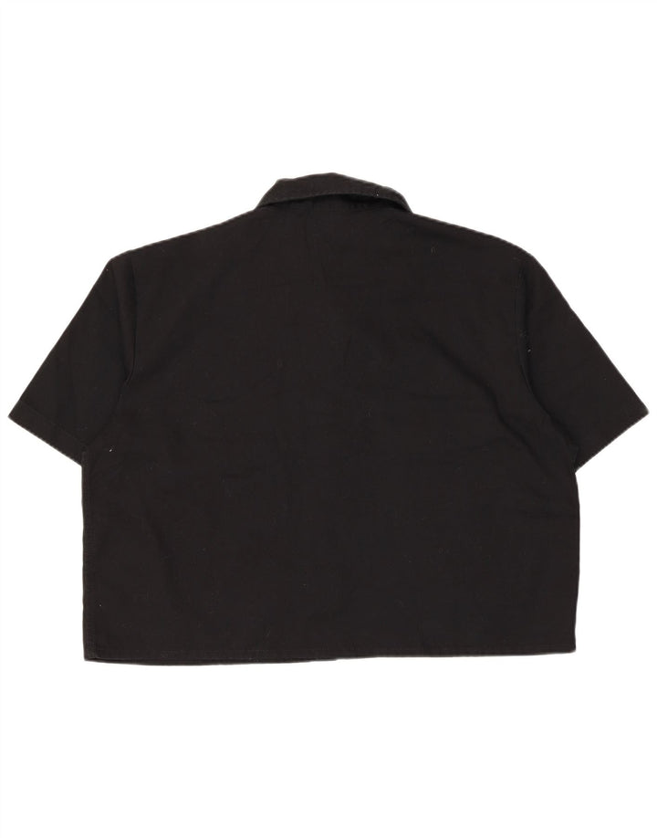 Dickies Womens Short Sleeve Shirt UK 16 Large Black Polyester