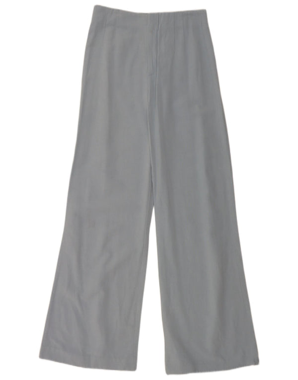 Zara Womens Wide Leg Casual Trousers Small W26 L31 Blue