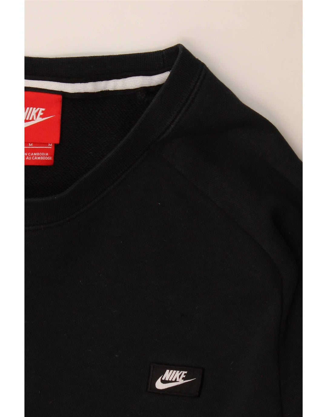 Nike Mens Sweatshirt Jumper Medium Black Cotton