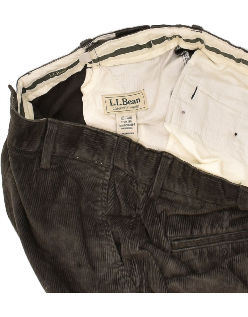 L.L.BEAN Mens Comfort Fit Straight Corduroy Trousers W37 L29  Black Cotton | Vintage L.L.Bean | Thrift | Second-Hand L.L.Bean | Used Clothing | Messina Hembry 
