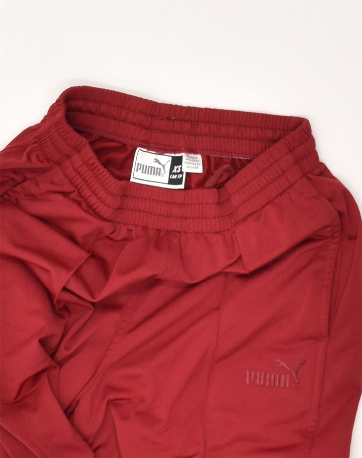 PUMA Mens Tracksuit Trousers XS Red Polyester | Vintage Puma | Thrift | Second-Hand Puma | Used Clothing | Messina Hembry 