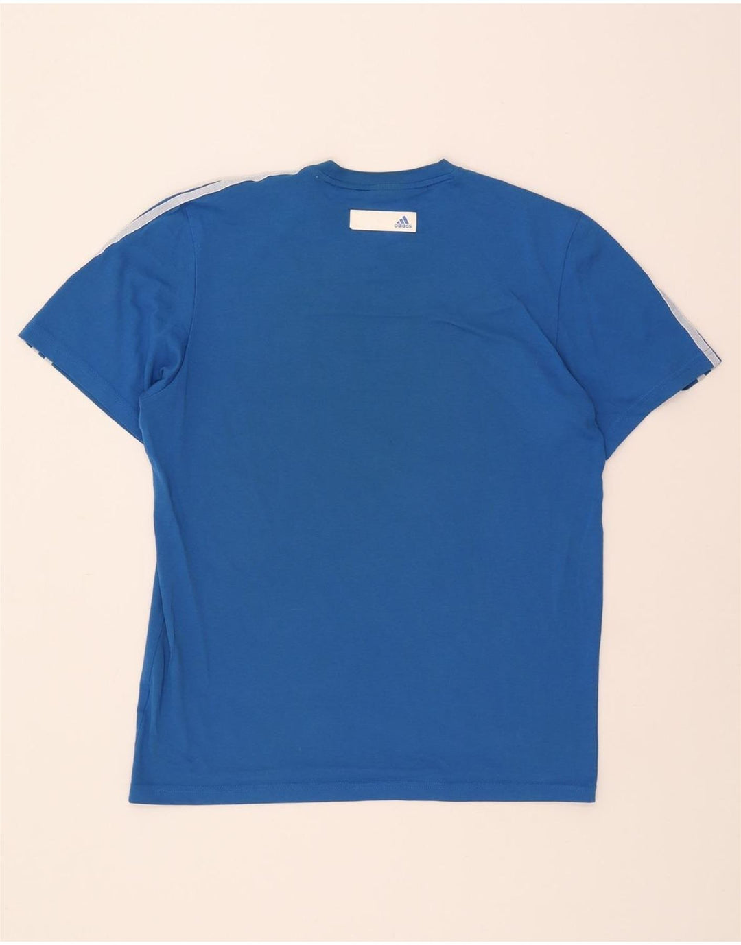 ADIDAS Mens Graphic T-Shirt Top Medium Blue Cotton Vintage Adidas and Second-Hand Adidas from Messina Hembry 