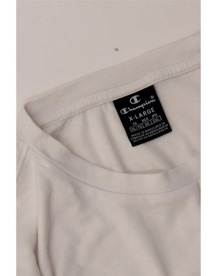 Champion Mens Top Long Sleeve XL White