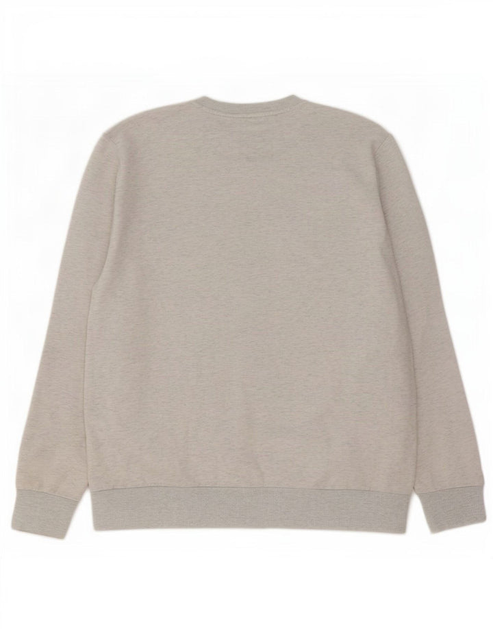 Jack & Jones Mens Graphic Sweatshirt Jumper XL Grey Flecked Cotton