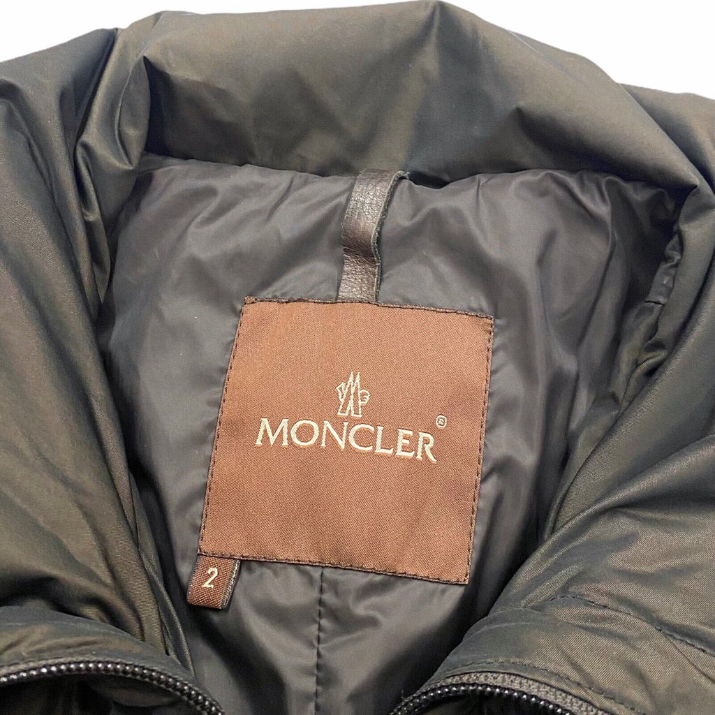 Moncler Women's Down Padded Polyester Coat | Vintage Designer Black Jacket VTG | Vintage Messina Hembry | Thrift | Second-Hand Messina Hembry | Used Clothing | Messina Hembry 