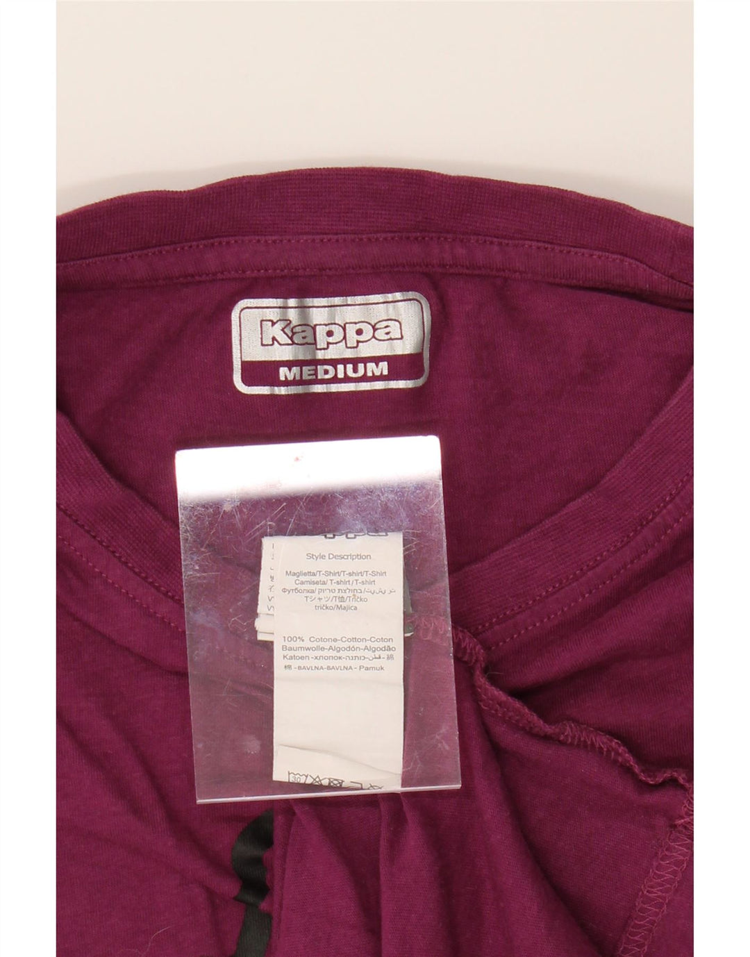 KAPPA Mens Graphic T-Shirt Top Medium Purple Cotton Vintage Kappa and Second-Hand Kappa from Messina Hembry 