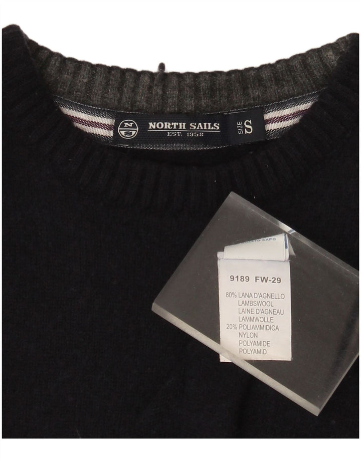 North Sails Womens Crew Neck Jumper Sweater UK 10 Small Navy Blue Wool
