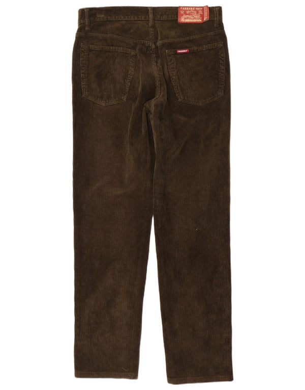 Carrera Mens Straight Corduroy Trousers W33 L31 Khaki Cotton