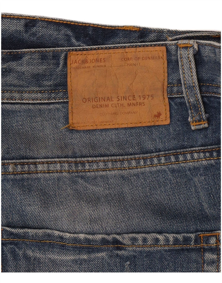 Jack & Jones Mens Distressed Regular Fit Denim Shorts W38 XL Blue