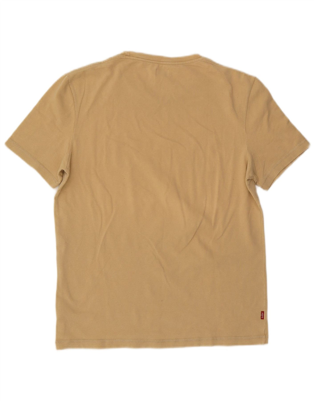 Levi's Womens T-Shirt Top UK 14 Large Beige Cotton
