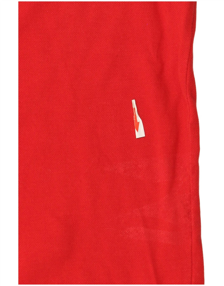 Fila Mens Polo Shirt Medium Red Colourblock Cotton