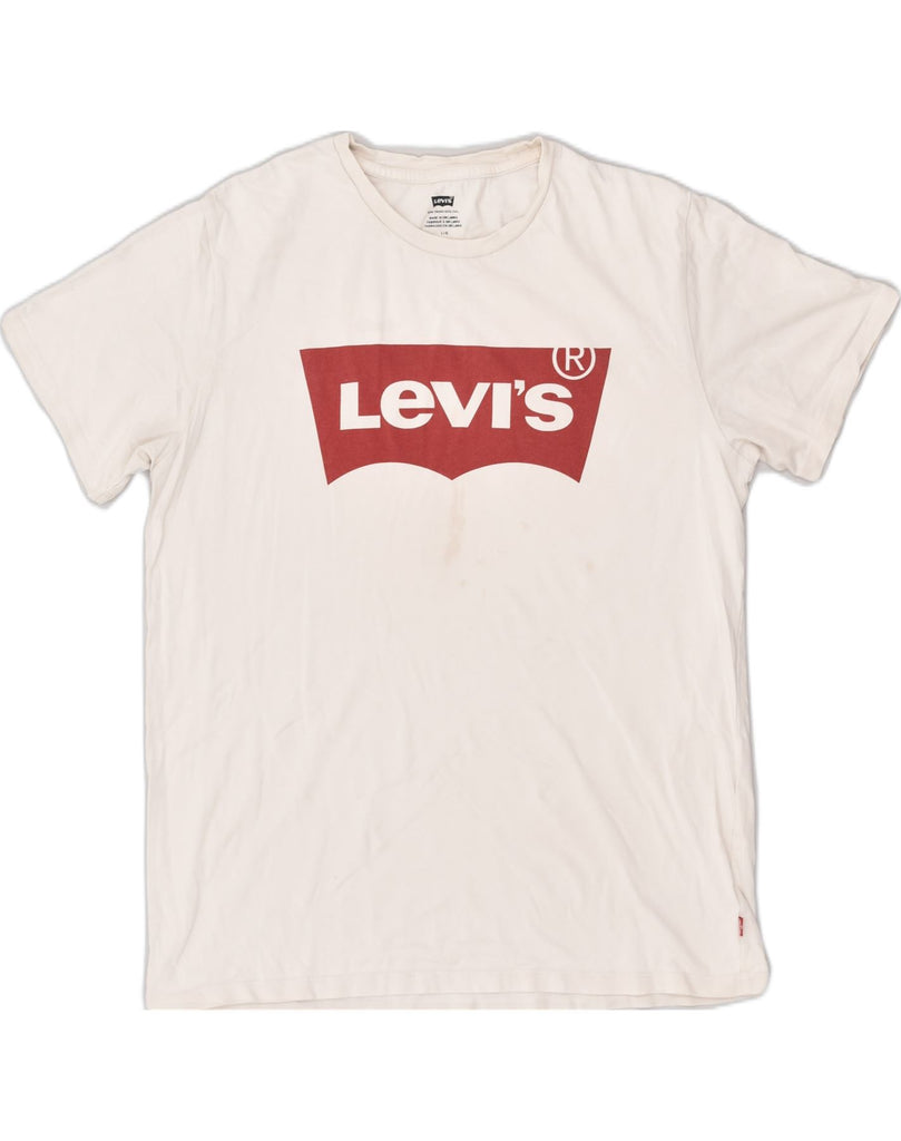 LEVI'S Mens Graphic T-Shirt Top Large White Cotton | Vintage Levi's | Thrift | Second-Hand Levi's | Used Clothing | Messina Hembry 