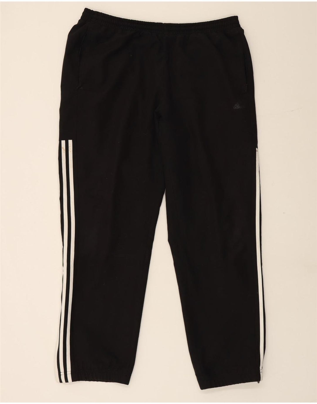 ADIDAS Mens Tracksuit Trousers Joggers Large Black