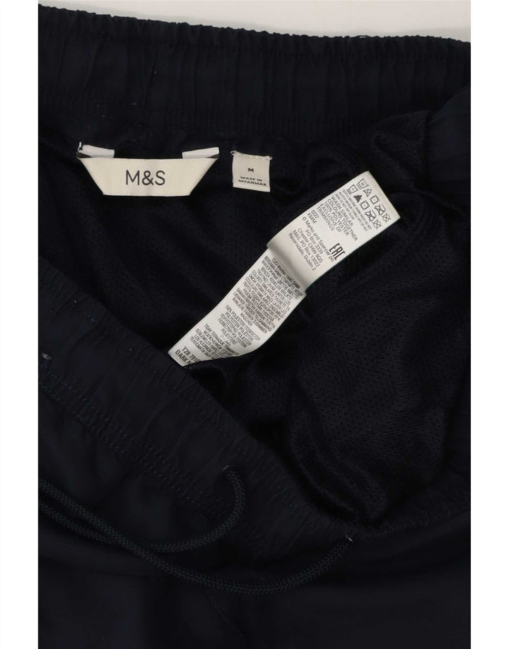 Marks & Spencer Mens Swimming Shorts Medium Navy Blue Polyester