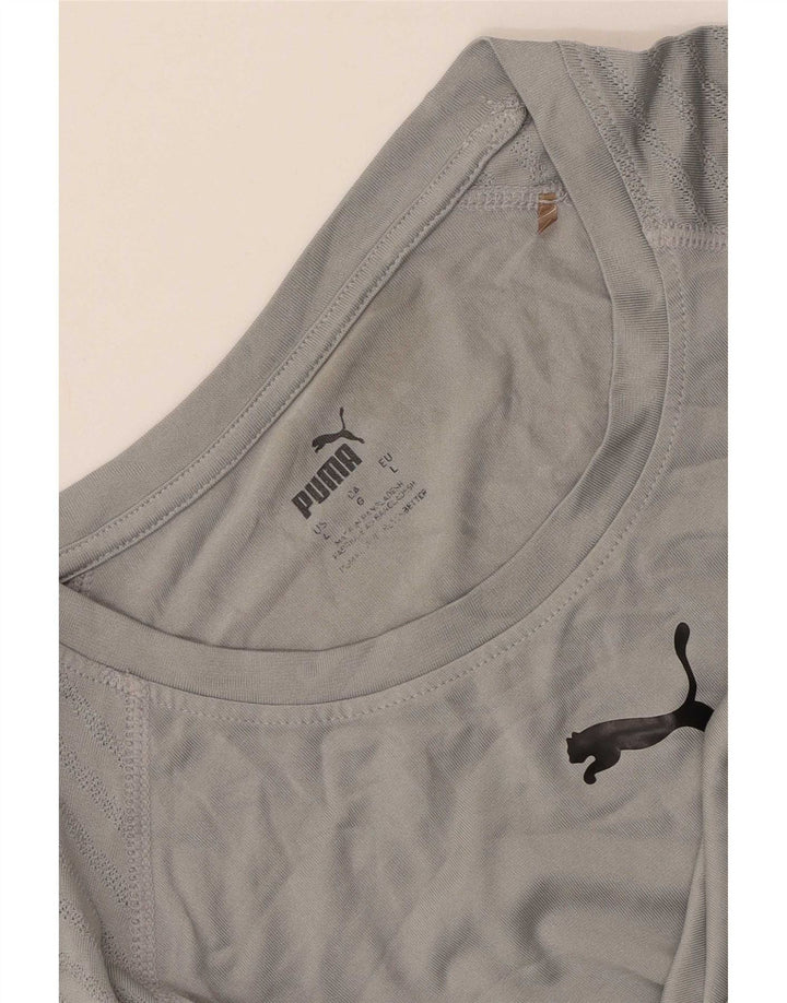 Puma Womens T-Shirt Top UK 14 Large Grey