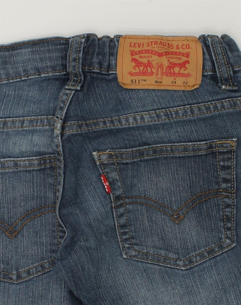 LEVI'S Boys 511 Slim Jeans 7-8 Years W24 L22  Blue Cotton | Vintage Levi's | Thrift | Second-Hand Levi's | Used Clothing | Messina Hembry 