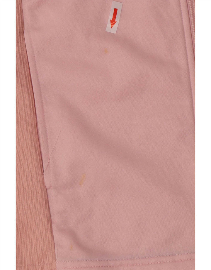 Asics Womens Tracksuit Top Jacket UK 16 Large Pink Colourblock Polyester