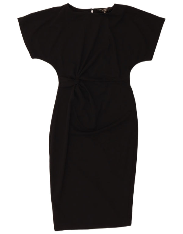 Lipsy Womens Batwing Sheath Dress UK 10 Small Black