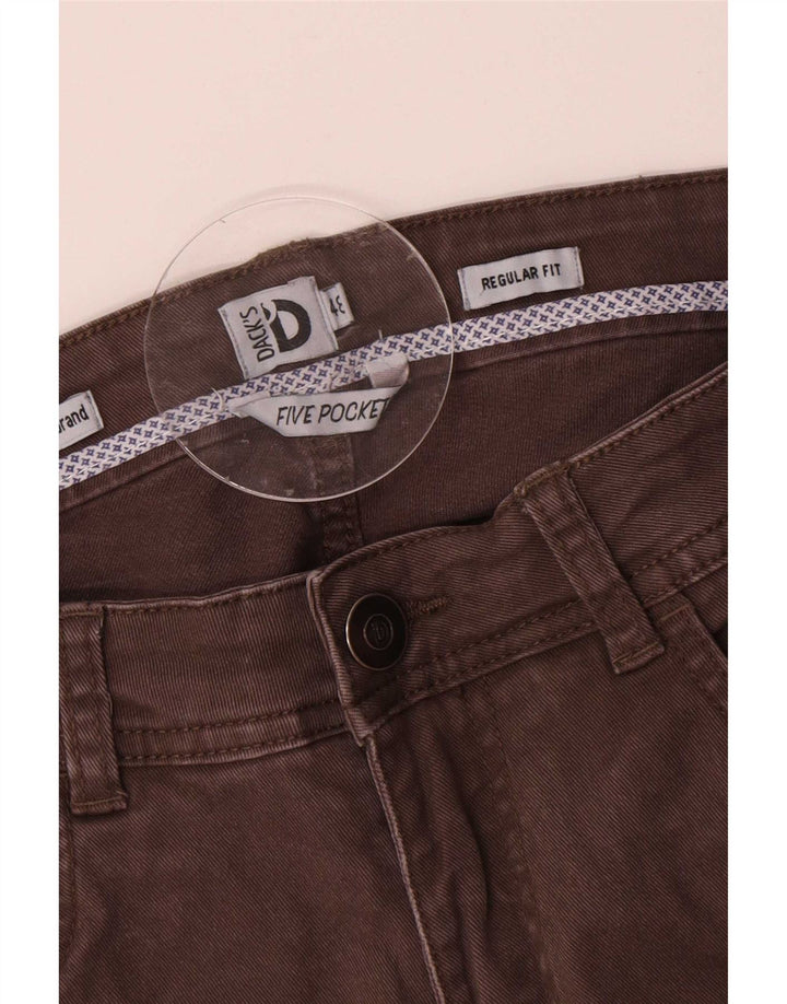 Dack's Mens Regular Fit Straight Jeans IT 48 Medium W32 L29 Brown Cotton