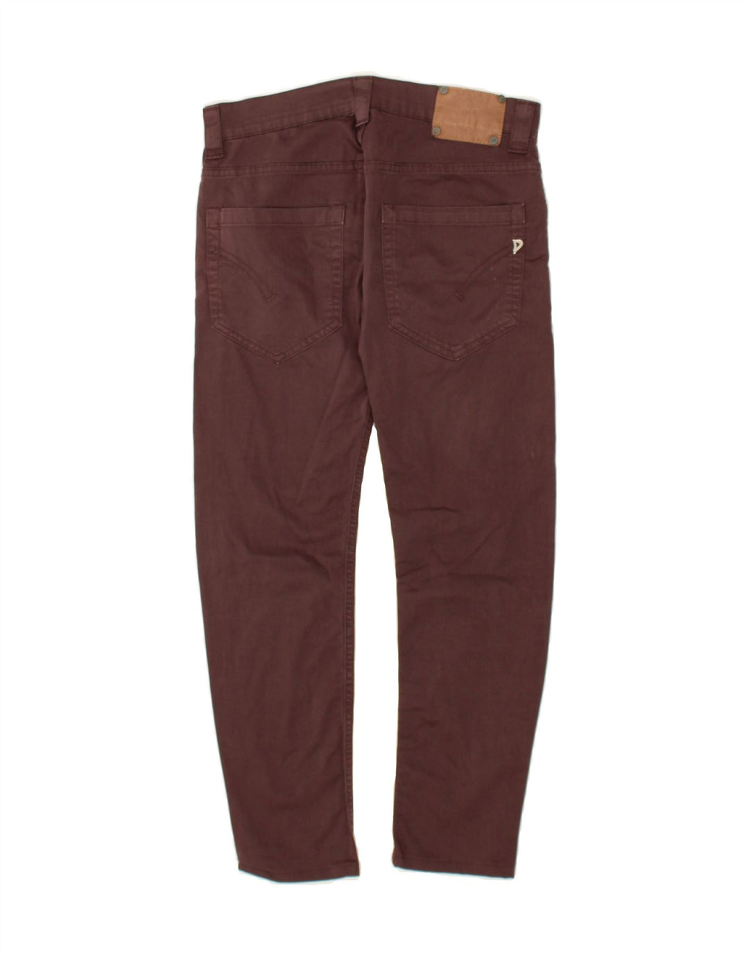 DONDUP Womens Slim Cropped Trousers W26 L26 Brown Cotton Vintage Dondup and Second-Hand Dondup from Messina Hembry 
