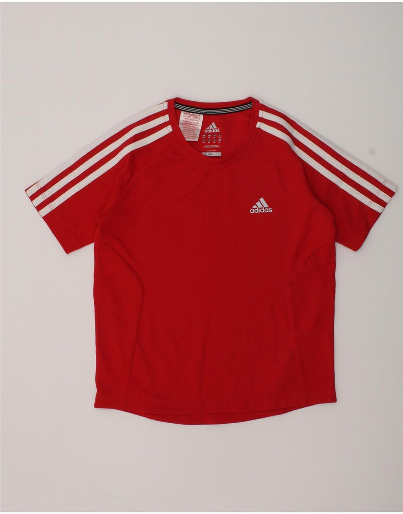 ADIDAS Boys Climalite T-Shirt Top 7-8 Years XS  Red Polyester | Vintage Adidas | Thrift | Second-Hand Adidas | Used Clothing | Messina Hembry 