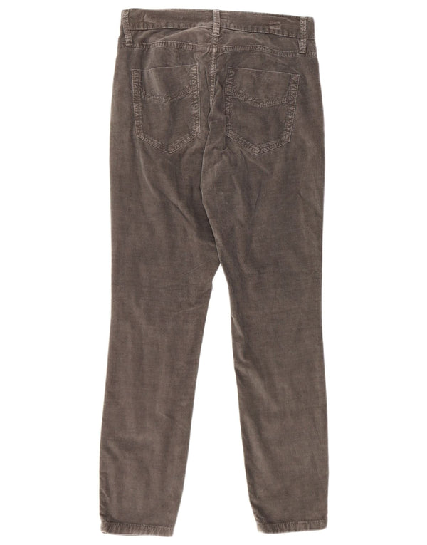 Marella Womens Skinny Corduroy Trousers UK 8 Small W28 L27 Grey Cotton