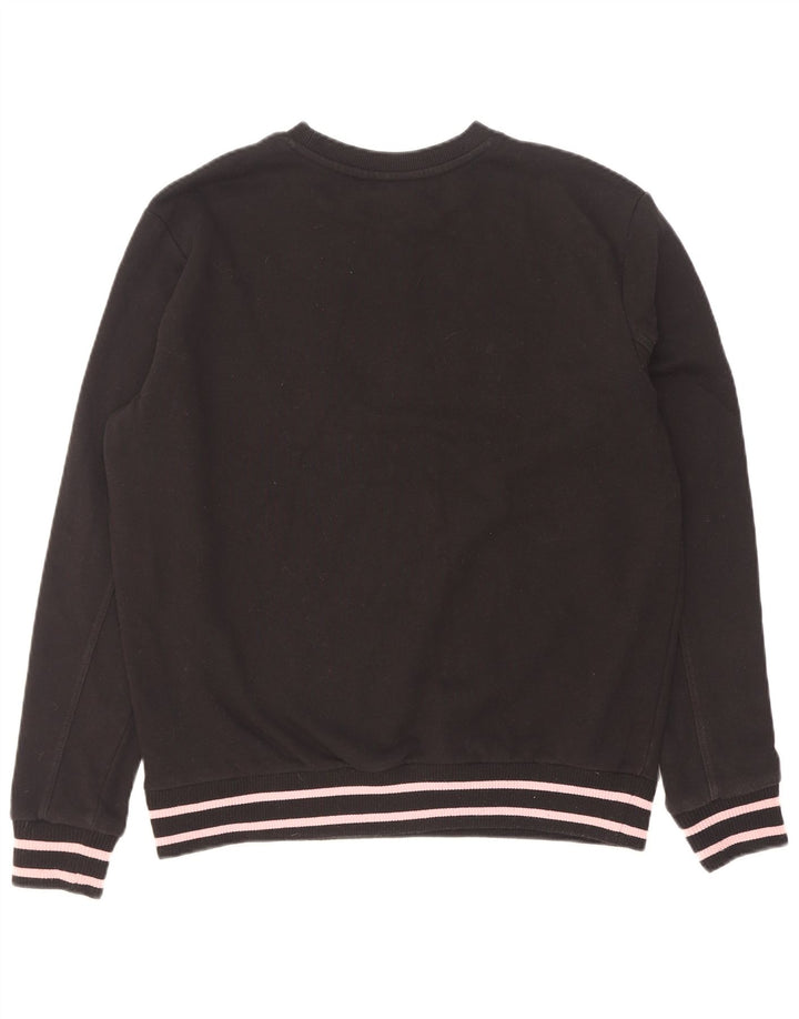 Fila Mens Graphic Sweatshirt Jumper Large Black Striped Cotton