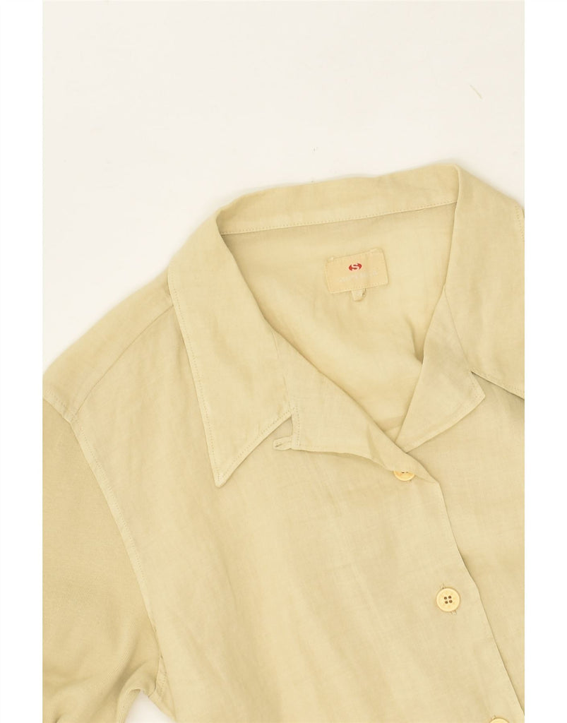 SUPERGA Womens Shirt IT 46 Large Beige Flax | Vintage Superga | Thrift | Second-Hand Superga | Used Clothing | Messina Hembry 