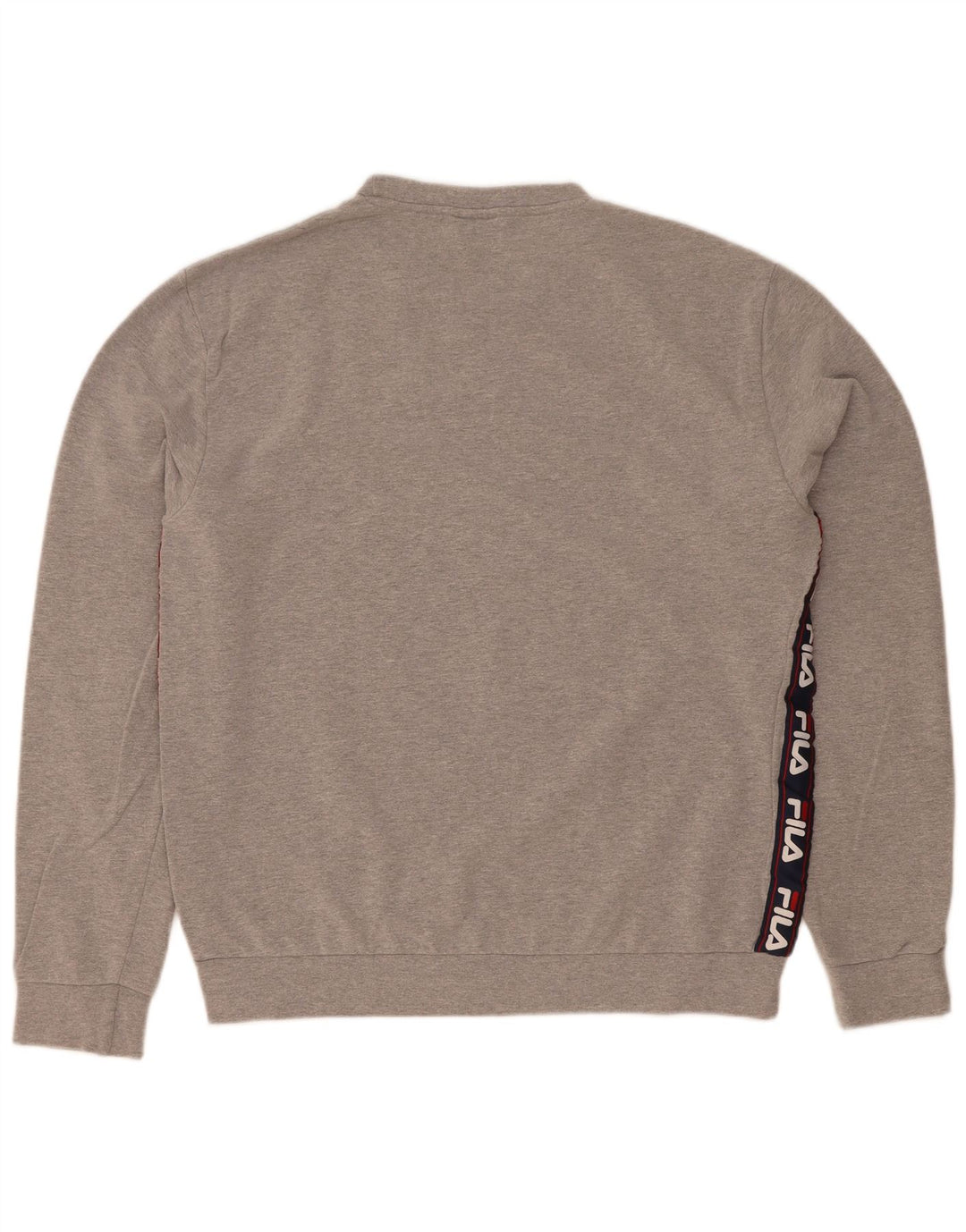 Fila Mens Graphic Sweatshirt Jumper Large Grey Colourblock Cotton